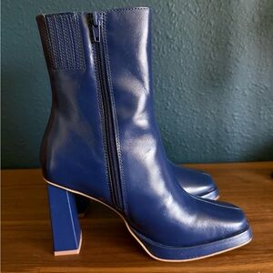 Steve Madden Freya - Navy Heeled Boots